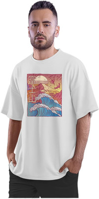 GPGARMENTSS Printed Men Round Neck White T-Shirt