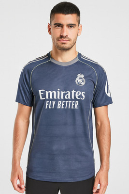 MSV Printed Men Polo Neck Blue T-Shirt