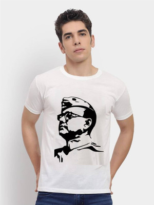 HamsaMART.com Printed Men Round Neck White T-Shirt