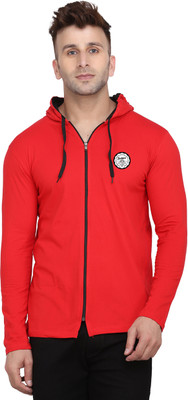 tfurnish Graphic Print Men Hooded Neck Red T-Shirt