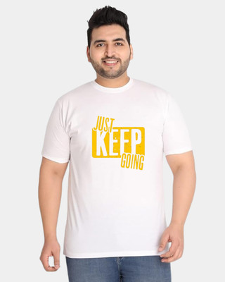 KIXO PLUS Graphic Print Men Round Neck White T-Shirt