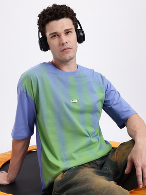 Kook N Keech Tie & Dye Men Round Neck Blue T-Shirt