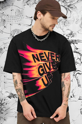 TRIPR Printed Men Round Neck Black T-Shirt