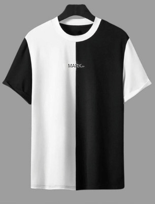 Mark TP Self Design Men Round Neck Multicolor T-Shirt