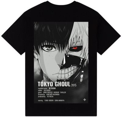 MAYANK CREATION Printed Men Round Neck Black T-Shirt
