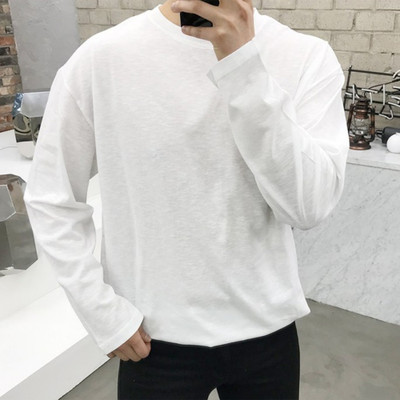 SHABIB Solid Men Round Neck White T-Shirt