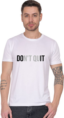 AZAADGARMENT Printed Men Round Neck White T-Shirt