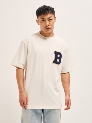 THE BEAR HOUSE Graphic Print Men Round Neck White T-Shirt
