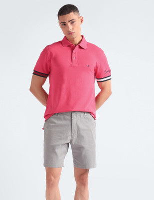 TOMMY HILFIGER Solid Men Polo Neck Red T-Shirt
