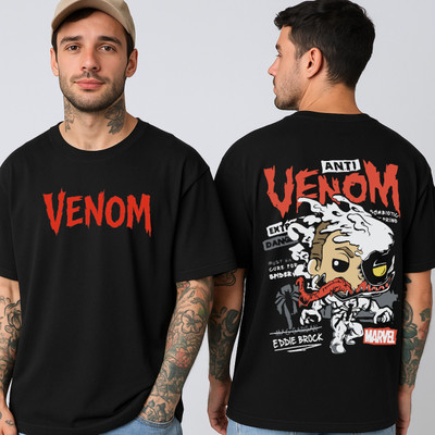 Zasu Fashion Graphic Print Men Round Neck Black T-Shirt