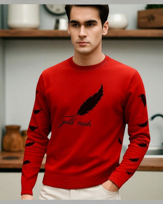 Autna Printed Men Round Neck Red T-Shirt