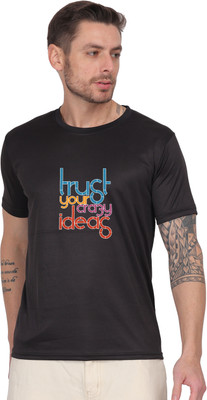 VENIWALSTUDIO TREND Graphic Print Men Round Neck Black T-Shirt