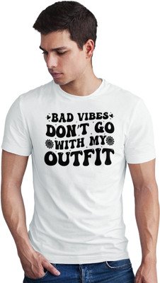 Seek Buy Love Typography Men Round Neck White T-Shirt