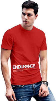 Fighterhero Printed Men Round Neck Red T-Shirt