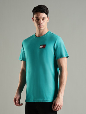 TOMMY HILFIGER Printed Men Crew Neck Green T-Shirt