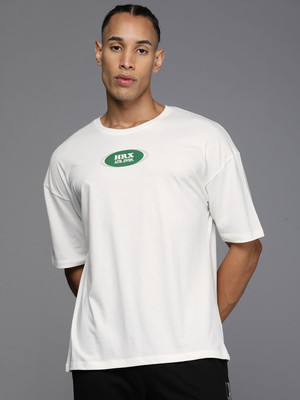 HRX by Hrithik Roshan Graphic Print Men Round Neck White T-Shirt