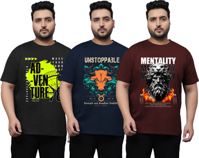 West Gate Clothing Printed Men Round Neck Multicolor T-Shirt