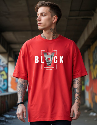 Smartees Printed Men Round Neck Red T-Shirt
