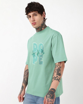 BEWAKOOF Graphic Print Men Round Neck Green T-Shirt