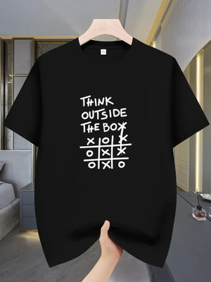 Relva Printed Men Round Neck Black T-Shirt