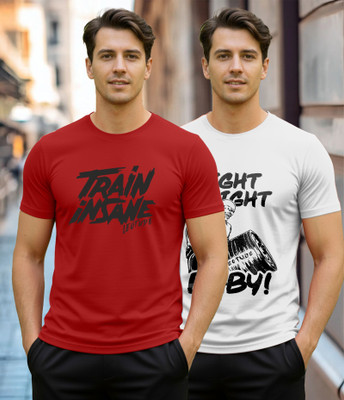 Leotude Graphic Print Men Round Neck Multicolor T-Shirt
