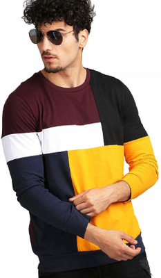 clickwell Solid Men Round Neck Multicolor T-Shirt