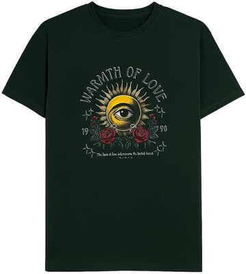 5 iguanas Self Design Men Round Neck Green T-Shirt