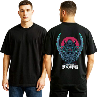Amuthan aadhan Graphic Print Men Round Neck Black T-Shirt