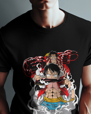 SteezonStore Graphic Print Men Round Neck Black T-Shirt