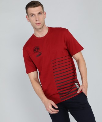 PUMA Printed Men Crew Neck Red T-Shirt