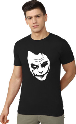 OrrganicChics Printed Men Round Neck Black T-Shirt