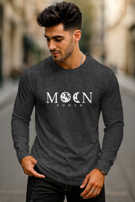 MULTI PLAYER Printed Men Round Neck Black, Grey T-Shirt