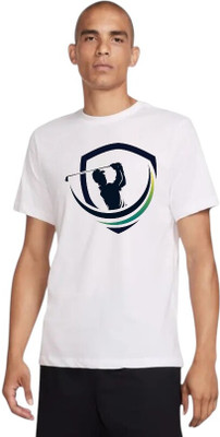 Moldify Printed Men Round Neck White T-Shirt