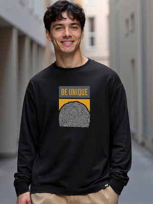 BEWAKOOF Graphic Print Men Round Neck Black T-Shirt