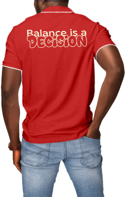 Fighterhero Printed Men Polo Neck Red T-Shirt