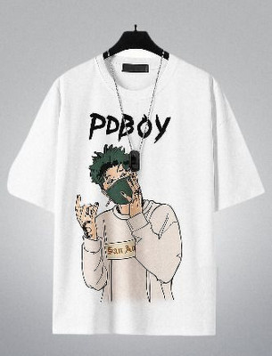 stylesmyth Printed Men Round Neck White T-Shirt