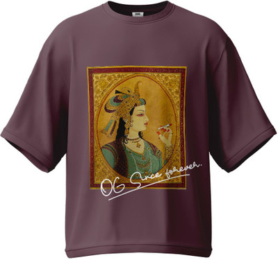 Dankville Store Graphic Print Men Round Neck Purple T-Shirt