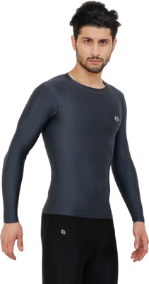 Sportinger Solid Men Round Neck Dark Blue T-Shirt
