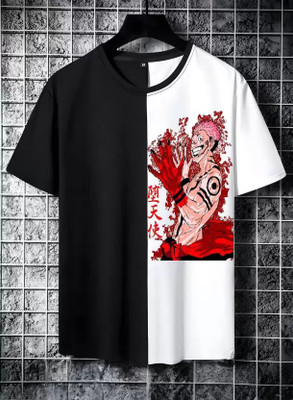clickwell Striped Men Round Neck White T-Shirt