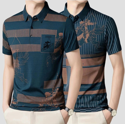 ENDGAME Printed Men Polo Neck Multicolor T-Shirt