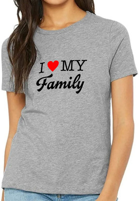 Nilan Tees Wear Printed Women Round Neck Grey T-Shirt