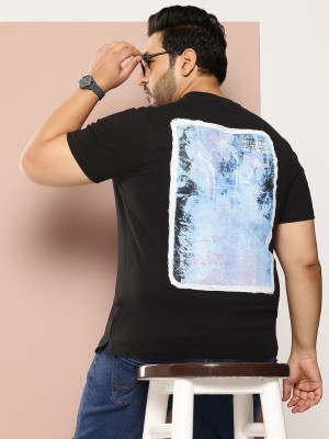 Sztori Printed Men Round Neck Black T-Shirt