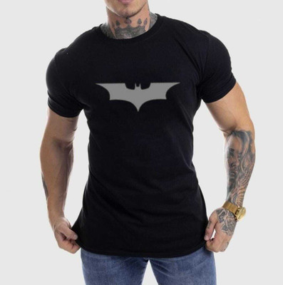 SPOWEARY Printed Men Round Neck Black T-Shirt