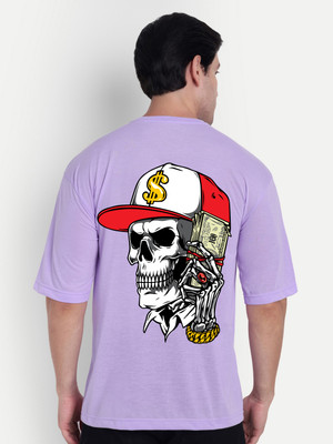 HouseOfCommon Graphic Print Men Round Neck Purple T-Shirt