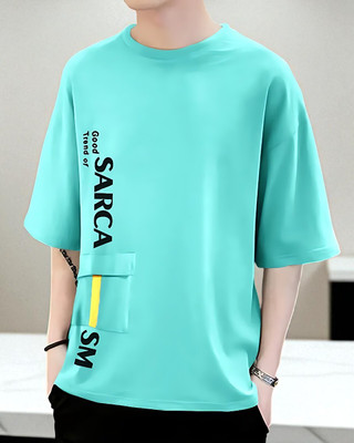 Bolderift Typography Men Round Neck Green T-Shirt