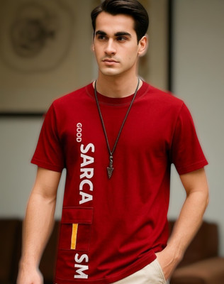 Boldrift Graphic Print Men Round Neck Red T-Shirt