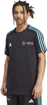 ADIDAS Printed Men Round Neck Black T-Shirt