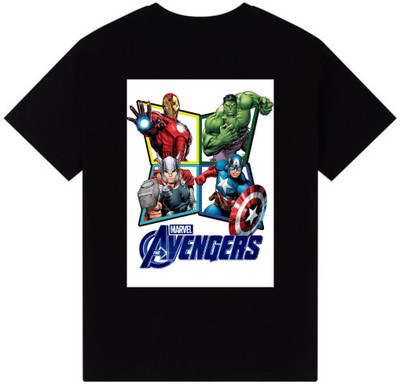 MAYANK CREATION Printed Men Round Neck Black T-Shirt