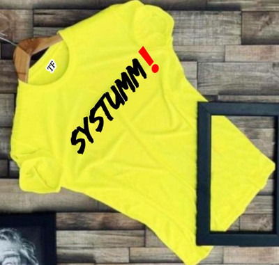 RAPZOD Printed Men Round Neck Yellow T-Shirt