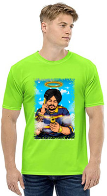 Deccan Store Printed Men Round Neck Light Green T-Shirt